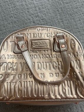 Von Dutch Metallic Rose Dome Satchel